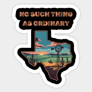 Texas: No such thing as ordinary Sticker